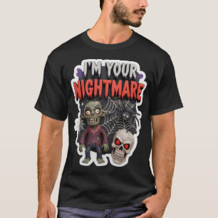 Camiseta Ilustração 3D assustadora de Halloween com aranha
