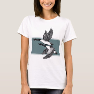 Camiseta Ilustração a preto e branco do Canadá Ganso