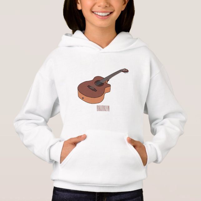 Camiseta Ilustração acústica de desenho animado (Frente)