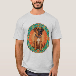 Camiseta Ilustração Adorável de Cão de Cartoon