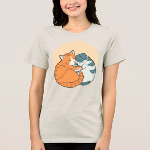 Camiseta Ilustração Animal Gato e Cachorro