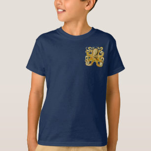 Camiseta Ilustração antiga de polvo monstro marinho