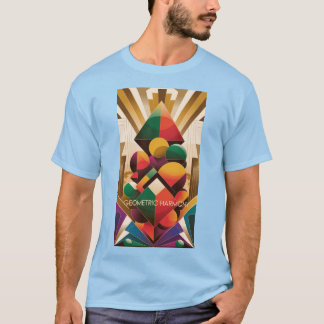Camiseta Ilustração Art Déco Futurista Vibrante