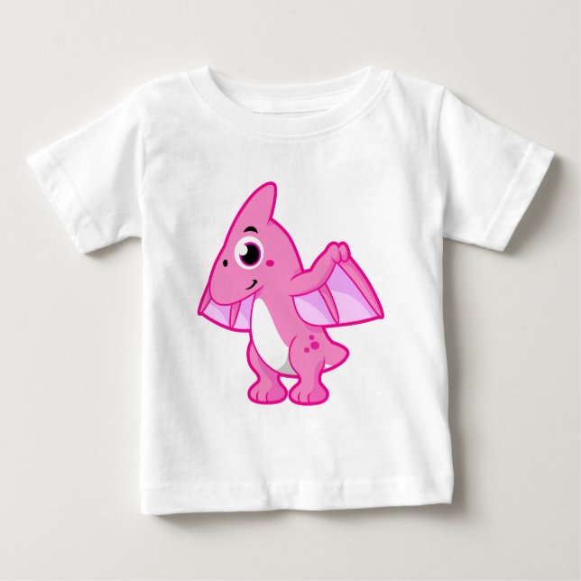 Camiseta Ilustração Bela De Um Pterodactilo. (Frente)