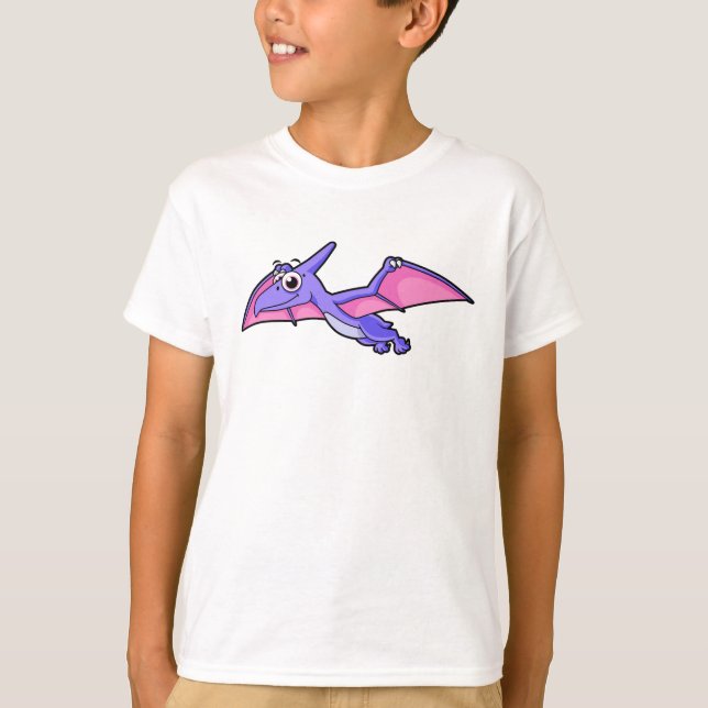 Camiseta Ilustração Bela De Um Pterodactilo Voador. (Frente)