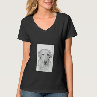 Camiseta Ilustração Bonita de Cão de Estimação Feminino Lab