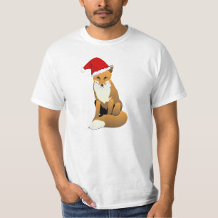 Camiseta Ilustração bonito do Fox do Natal