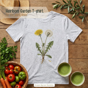 Camiseta Ilustração Botânica de Dente-de-Leão