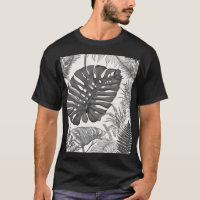 Ilustração Botânica Monstera Planta Mãe Samambaia