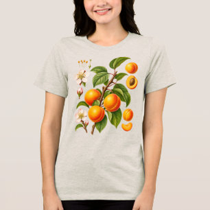 Camiseta Ilustração Botânica Vintage de Damasco
