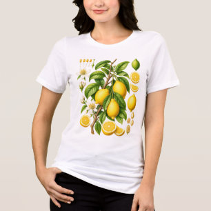 Camiseta Ilustração Botânica Vintage de Limão