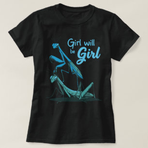 Camiseta Ilustração brilhante da Mantis Azul com Frase Dive
