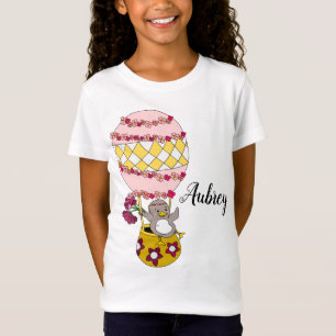 Camiseta Ilustração Brisante, Rosa Personalizada, Girly Flo