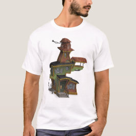 Camiseta Ilustração Caprichosa de Casa Assombrada