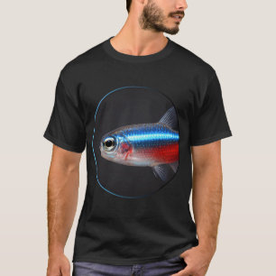 Camiseta Ilustração Caprichosa de Peixes do Mar Profundo – 