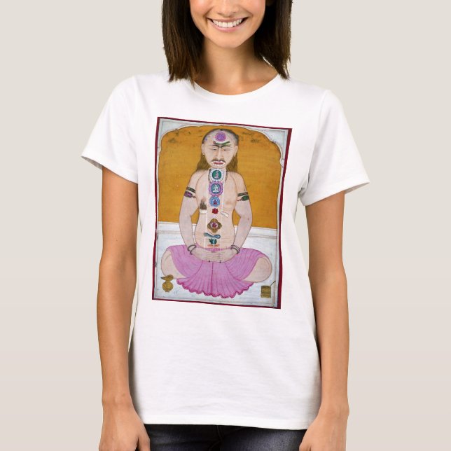Camiseta Ilustração Chakra Yoga para Meditação (Frente)