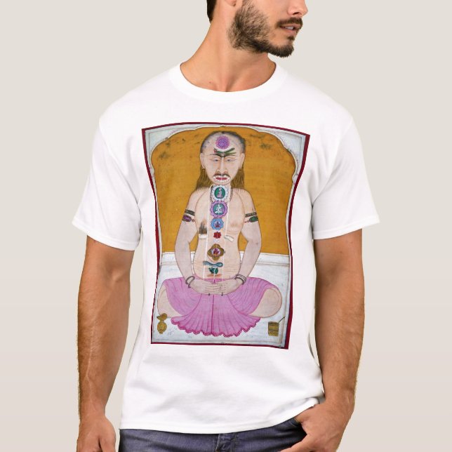 Camiseta Ilustração Chakra Yoga para Meditação (Frente)