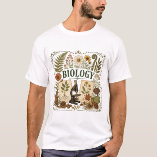 Camiseta Ilustração Científica Botânica de Biologia Vintage