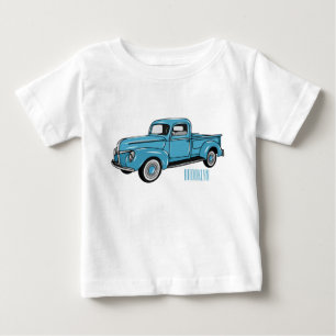 Camiseta Ilustração clássica de desenho de caminhão de cole