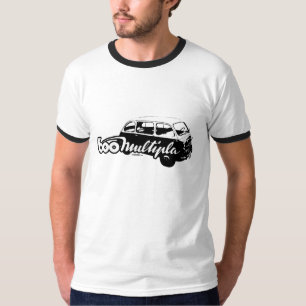 Camiseta Ilustração clássica de Fiat 600 Multipla