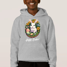 Camiseta Ilustração Clássica do Coelho de Páscoa. Feliz Pás