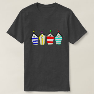 Camiseta Ilustração Colorida de Cabana de Praia