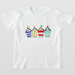 Camiseta Ilustração Colorida de Cabana de Praia
