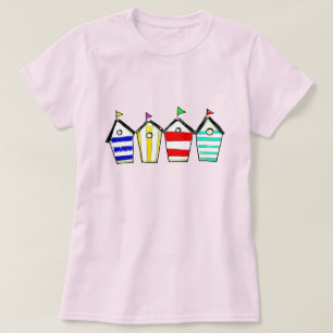 Camiseta Ilustração Colorida de Cabana de Praia