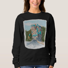 Camiseta Ilustração Colorida de Castelo