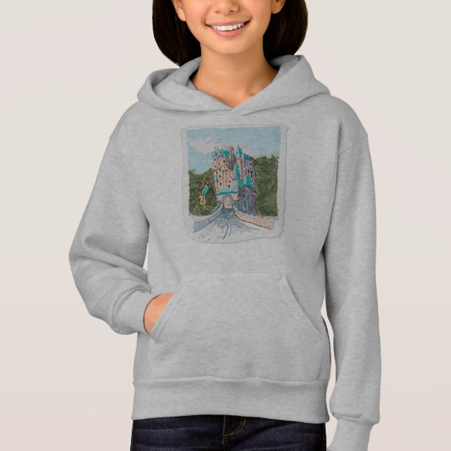 Camiseta Ilustração Colorida de Castelo (Frente)