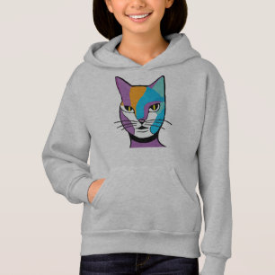 Camiseta Ilustração Colorida de Mulher Gato