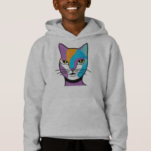 Camiseta Ilustração Colorida de Mulher Gato