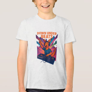 Camiseta Ilustração Colorida de Música do DJ Canguru