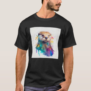 Camiseta Ilustração Colorida De Pintor De Tinta Óptica E Es