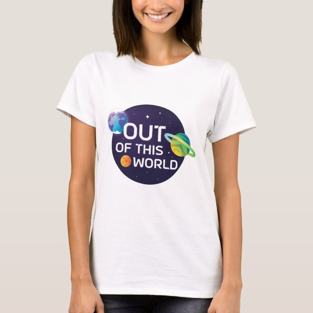 Camiseta Ilustração Cósmica a Partir deste Espaço Exterior  (Frente)