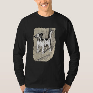 Camiseta Ilustração Curiosa da Vintage Puppy