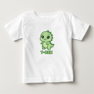 Camiseta Ilustração Cute Baby T-Rex Dinosaur Chibi