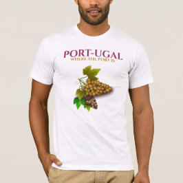 Camiseta Ilustração da adega de uvas do porto Port-Ugal