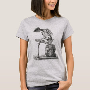 Camiseta Ilustração da Anatomia Sentada do Esqueleto