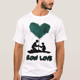 Camiseta Ilustração da Árvore do Amor Crescente, Natureza e