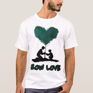 Camiseta Ilustração da Árvore do Amor Crescente, Natureza e