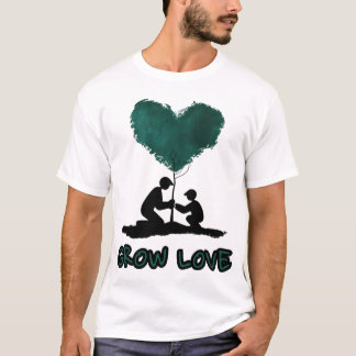 Camiseta Ilustração da Árvore do Amor Crescente, Natureza e