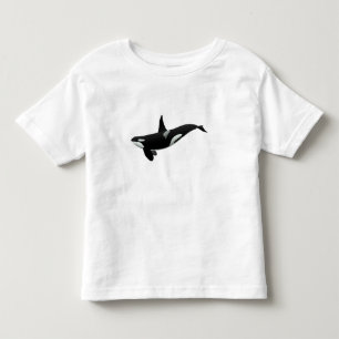 Camiseta Ilustração da baleia Orca - Escolher cor de fund