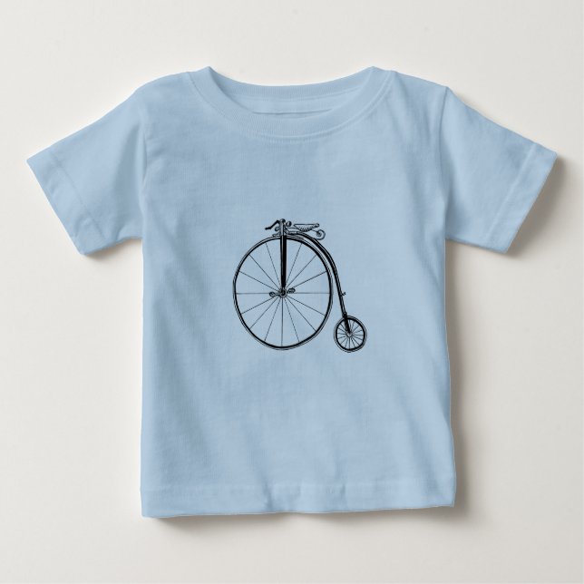 Camiseta Ilustração da Bicicleta Penny Farthing (Frente)