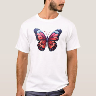 Camiseta Ilustração da borboleta de desenho animado