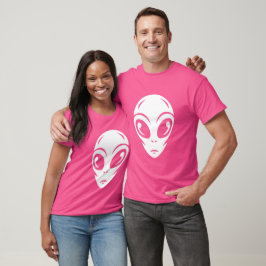 Camiseta Ilustração da cabeça de alienígena no estilo da gr