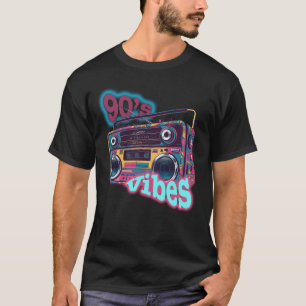 Camiseta Ilustração da Caixa de Seleção de Vibes da Retro 9