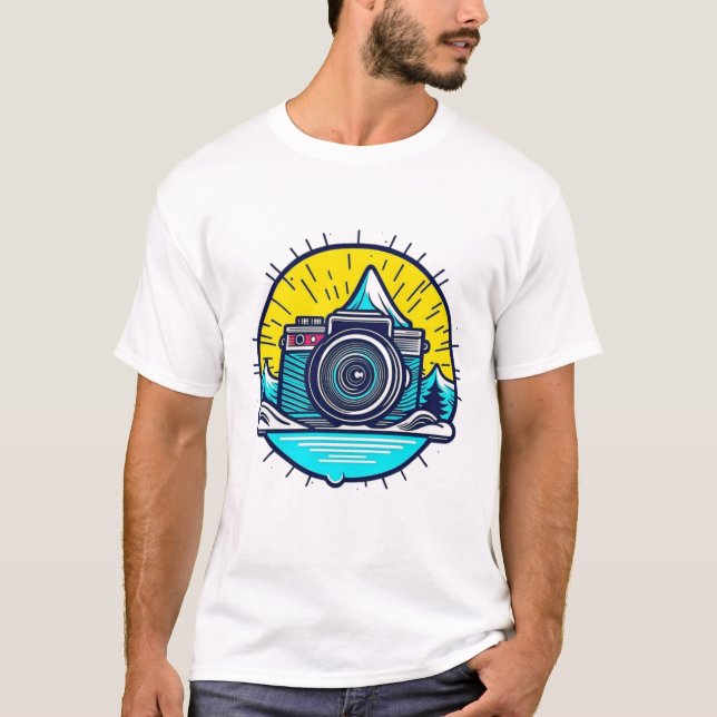 Camiseta ilustração da câmera (Frente)