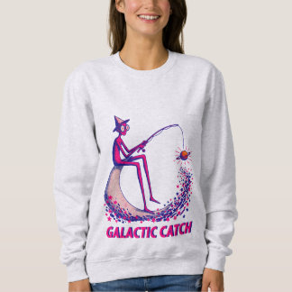 Camiseta Ilustração da Captura Galáctica – Pesca na Lua e B