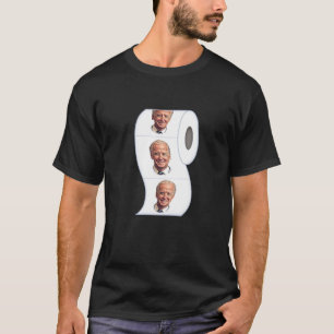 Camiseta Ilustração da Cartoon de Papel de Banheiro na Face